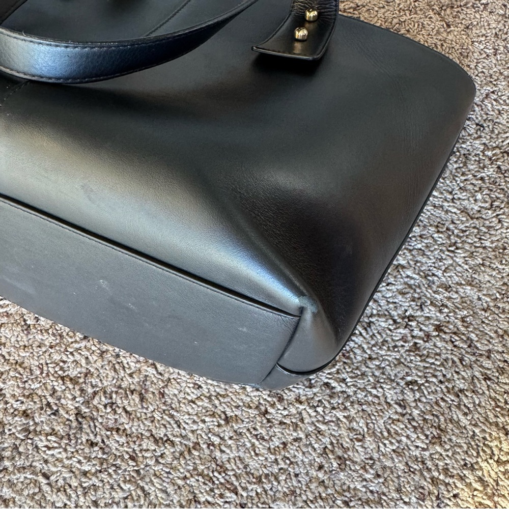 Frame Les Second Large Leather Tote Bag - Noir / Black - Picture 4 of 9